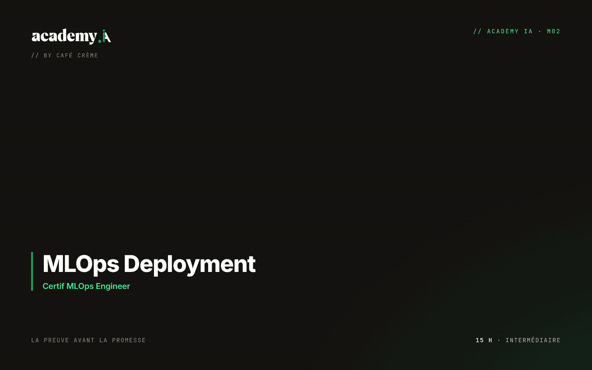 M02 MLOps & Deployment