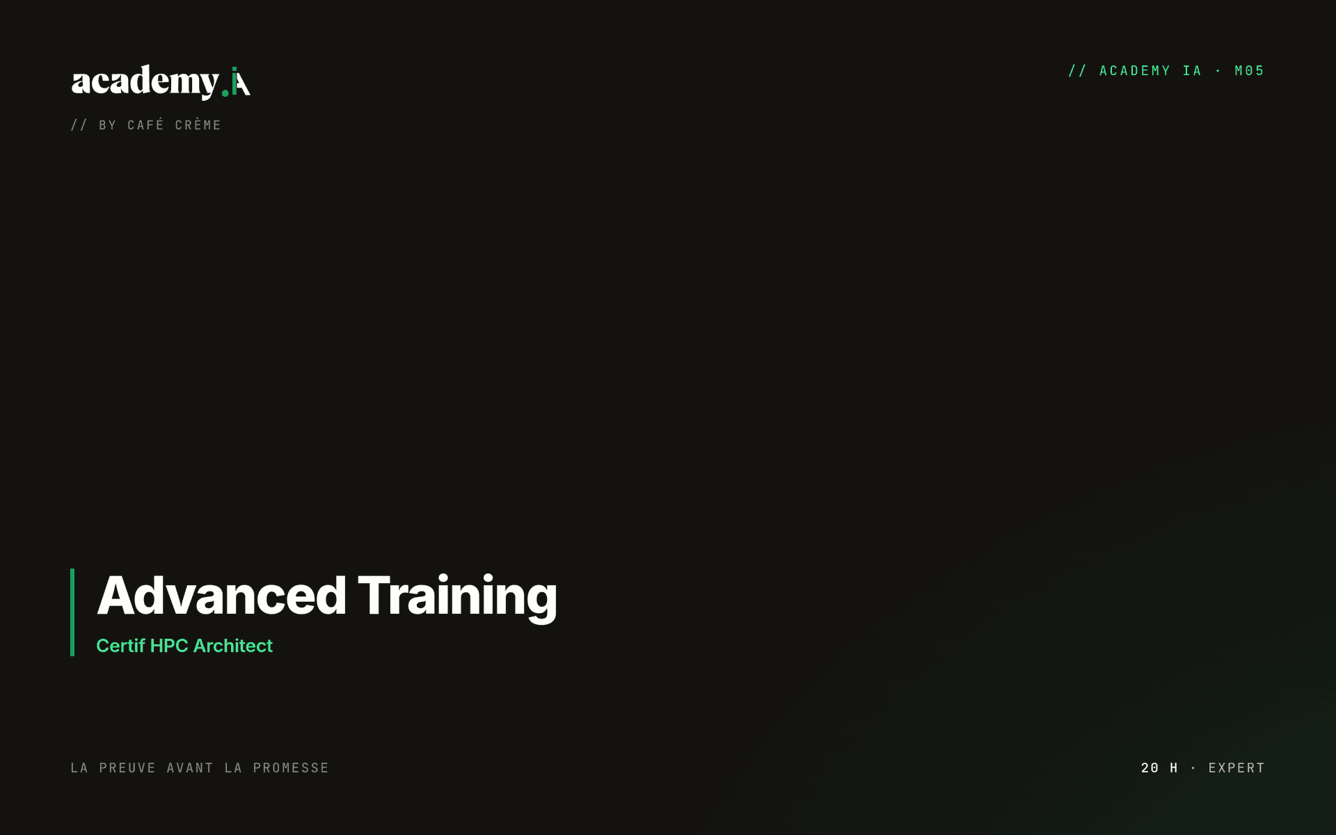 M05 Advanced Training